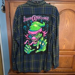 Insane Clown Posse upcycled flannel tee made by me